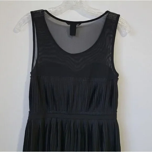 H&M Black Pleated Cocktail Party Dress Size Small - Picture 9 of 12